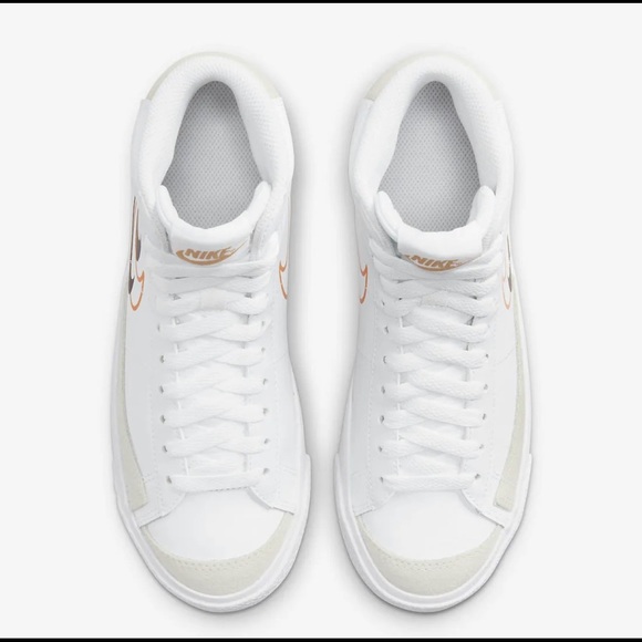 Nike Blazer Mid '77 GS White Black Kumquat DV7142-100 Size 6.5 Women’s Size 8 - Picture 5 of 6